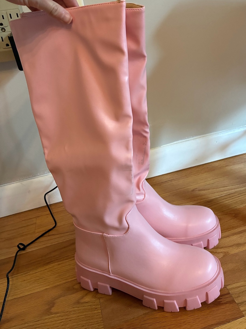 Baby Pink Chunky Boot - Picture 3 of 9